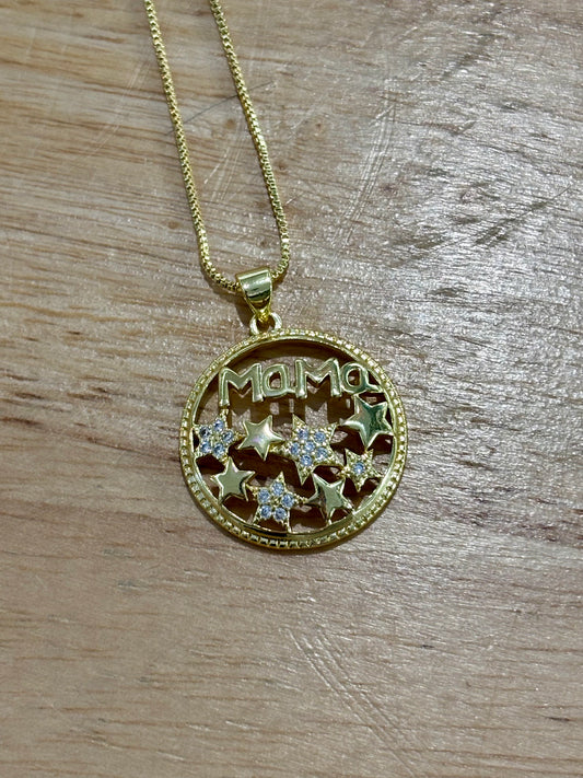 18kCopper Mama Stars Necklace