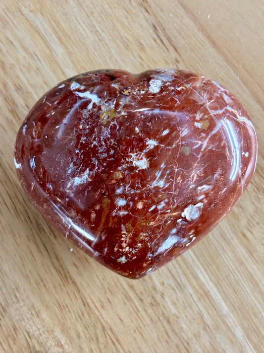Ocean Jasper (Red) Heart