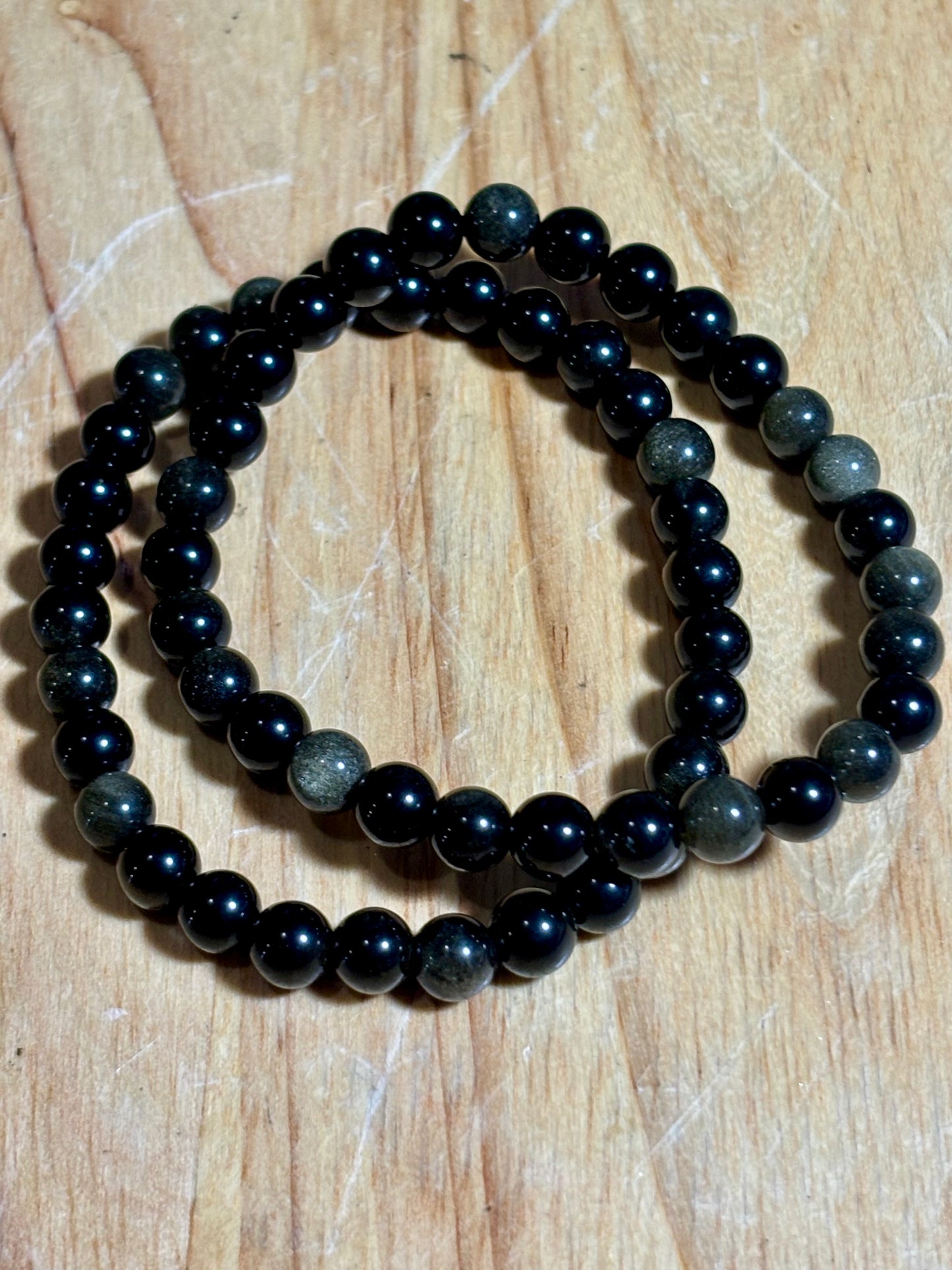 6mm Golden Obsidian Bracelet
