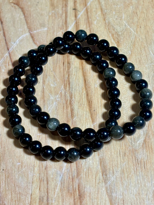 6mm Golden Obsidian Bracelet