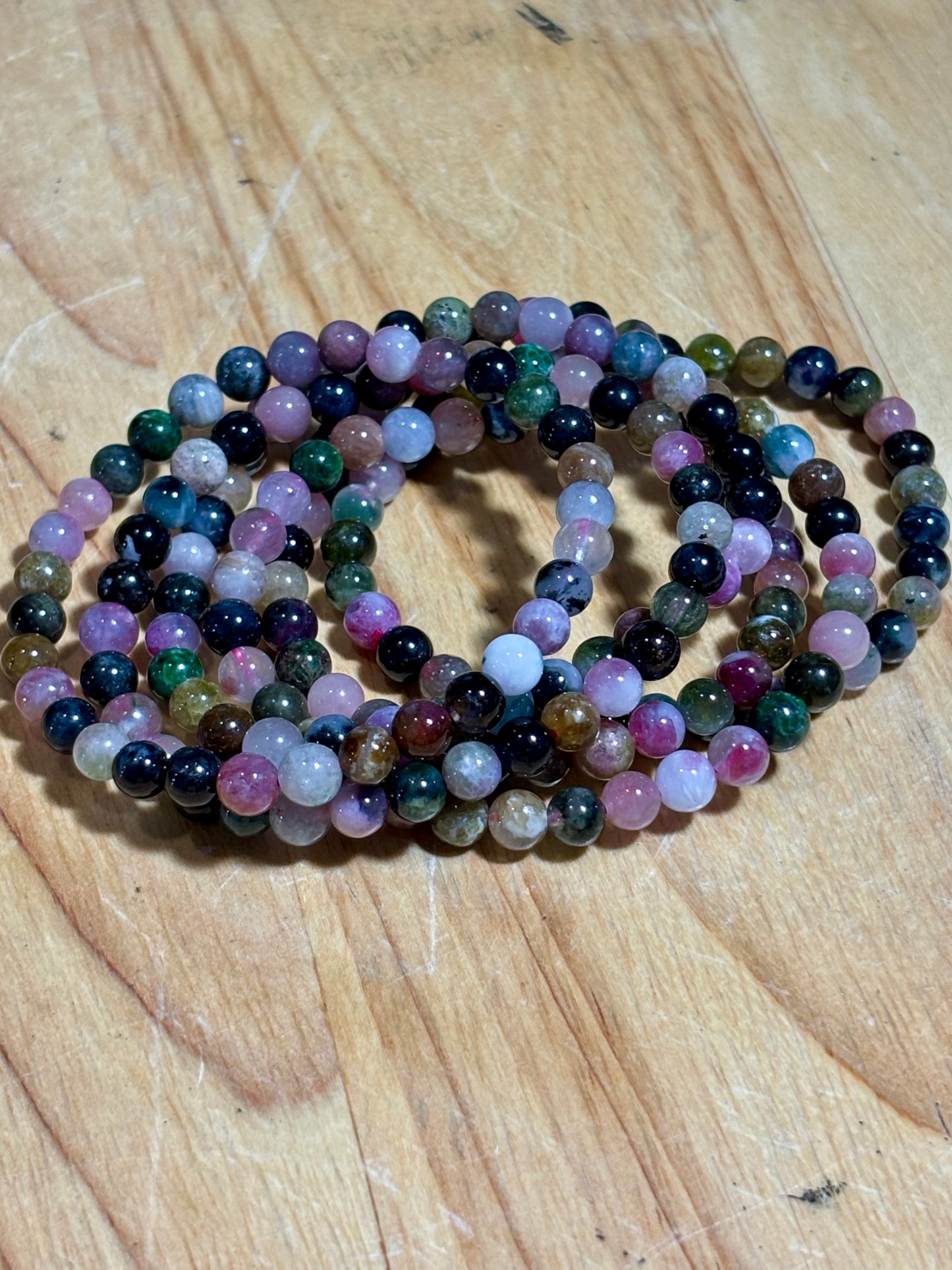 6mm Watermelon Tourmaline Bracelet