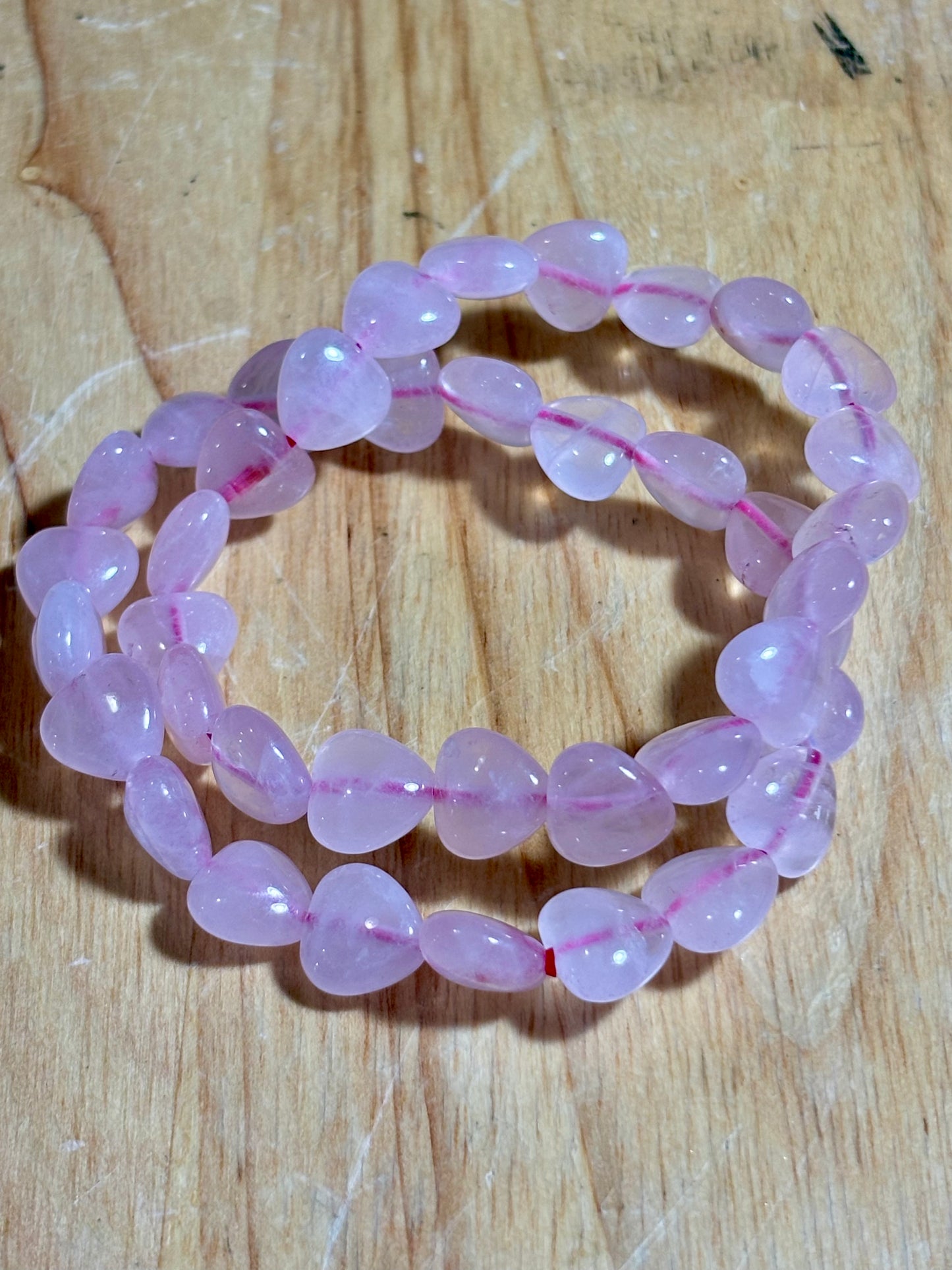 Quartz Heart Bracelet
