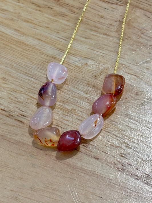 18kCopper Agate Necklace