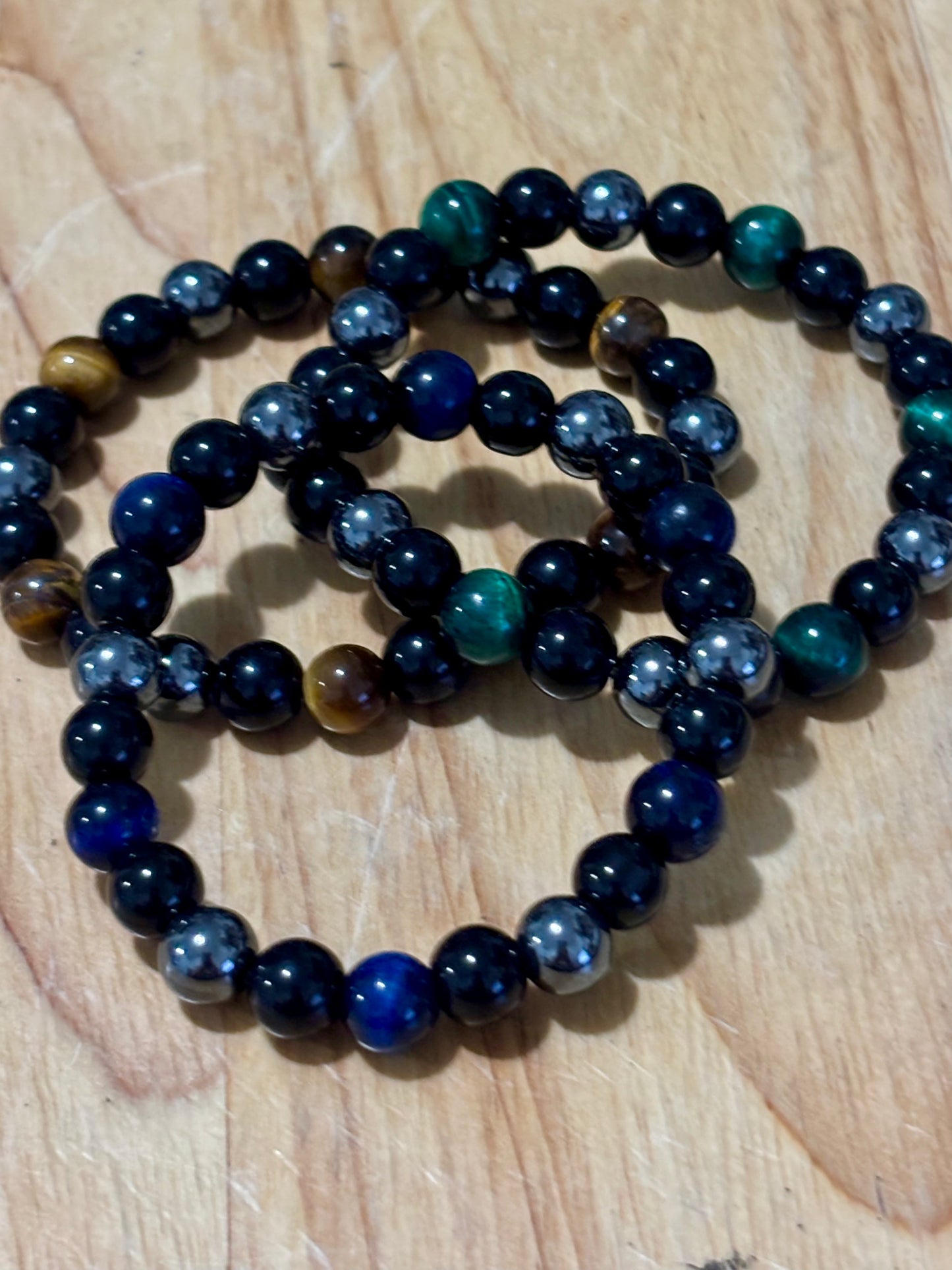 Mens Hematite, Black Obs, Tiger Eye