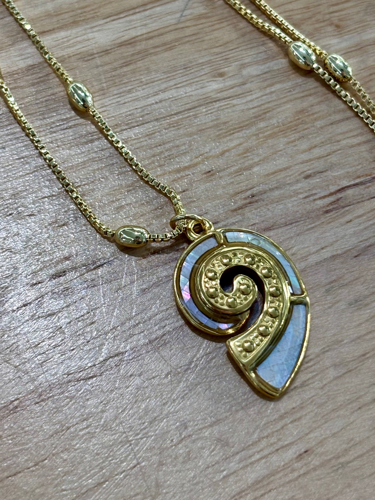 18kCopper Seashell Necklace