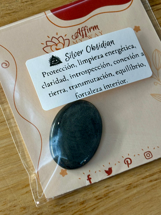 Silver Obsidian Cabochon