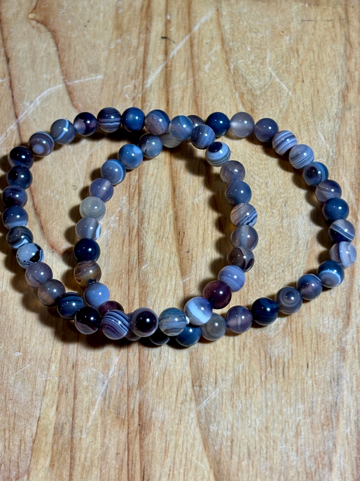 6mm Banded Agate Bracelet