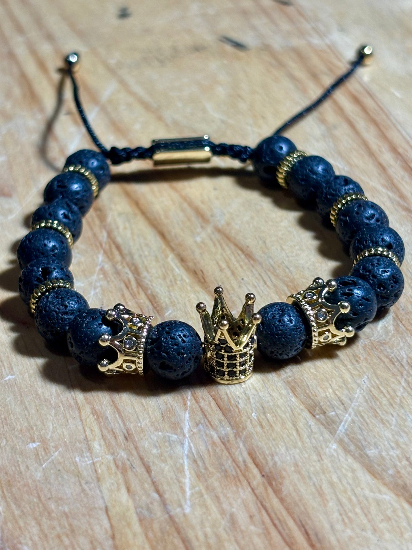 Mens Lava Stone Macrame
