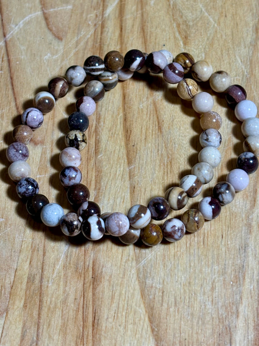 6mm Chocolate Calcite Bracelet