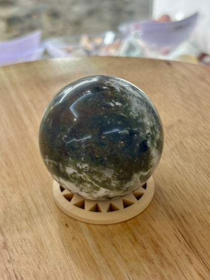 Green Moss Agate Sphere