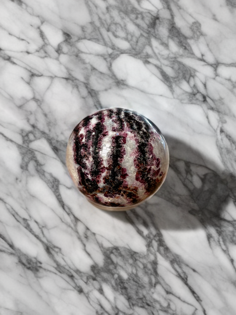 Pink Zebra Jasper Sphere - Madagascar