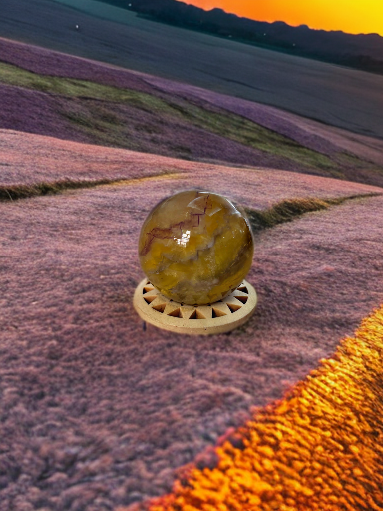 Yellow Fluorite Sphere - Mexico