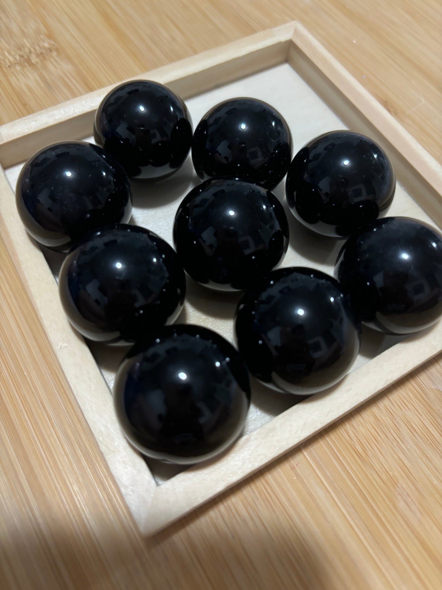 Small Black Obsidian Sphere