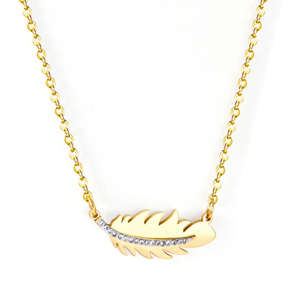 SS Feather Necklace
