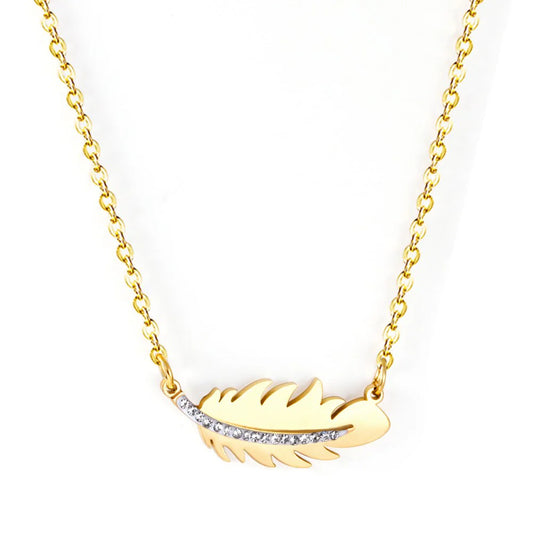 SS Feather Necklace