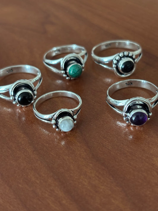 S925 Boho Quartz Ring