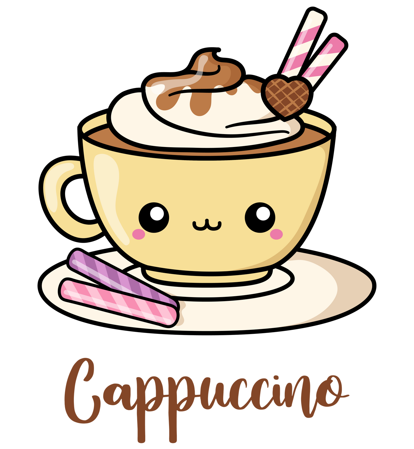 Premium Cappuccino Coffee Sticker